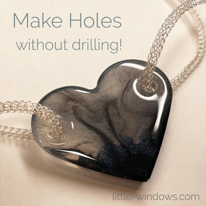 best way to add holes to resin castings without drilling jewelry