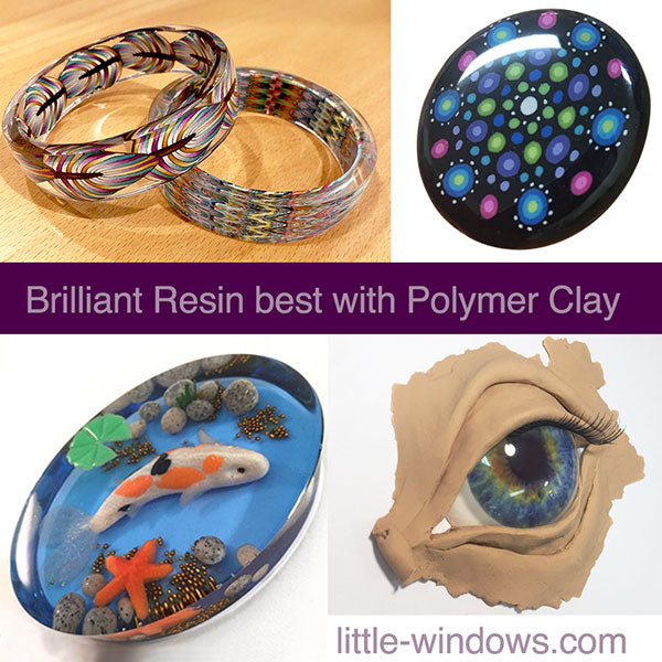 Amazing Jewelry - Polymer Clay & Brilliant Resin - bake embed or glaze –  Little Windows Brilliant Resin and Supplies