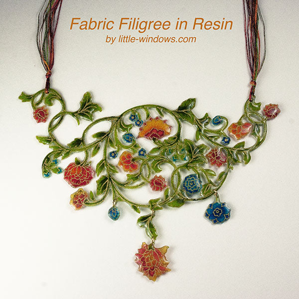 Make Fabric Filigree Necklaces with Brilliant Resin - video & supplies –  Little Windows Brilliant Resin and Supplies