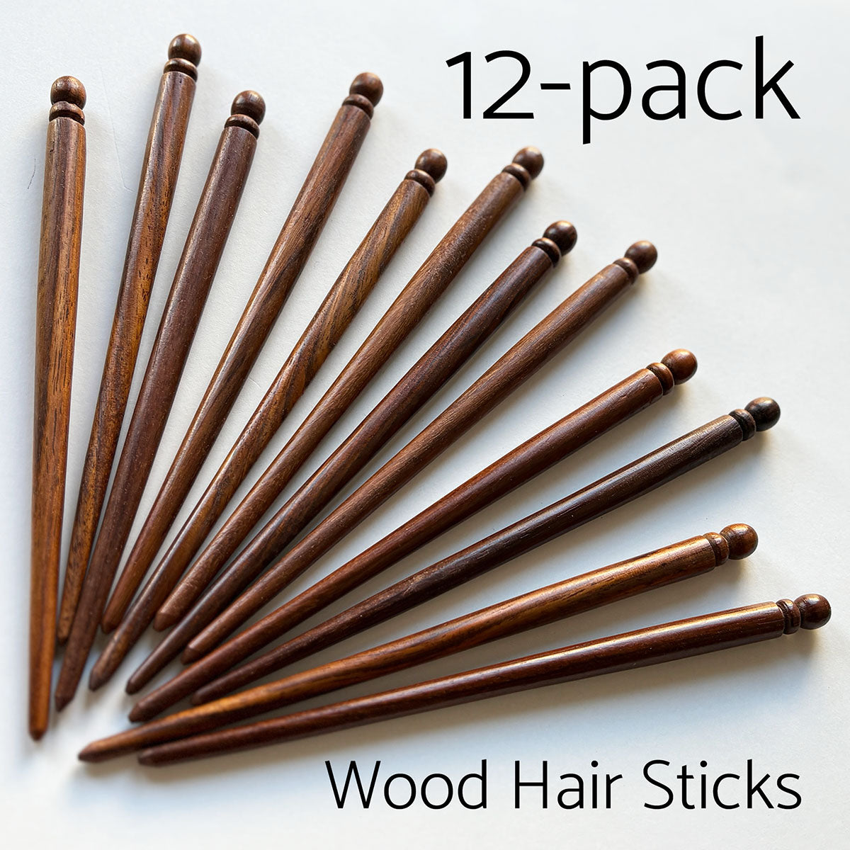 Handmade wooden hair sticks