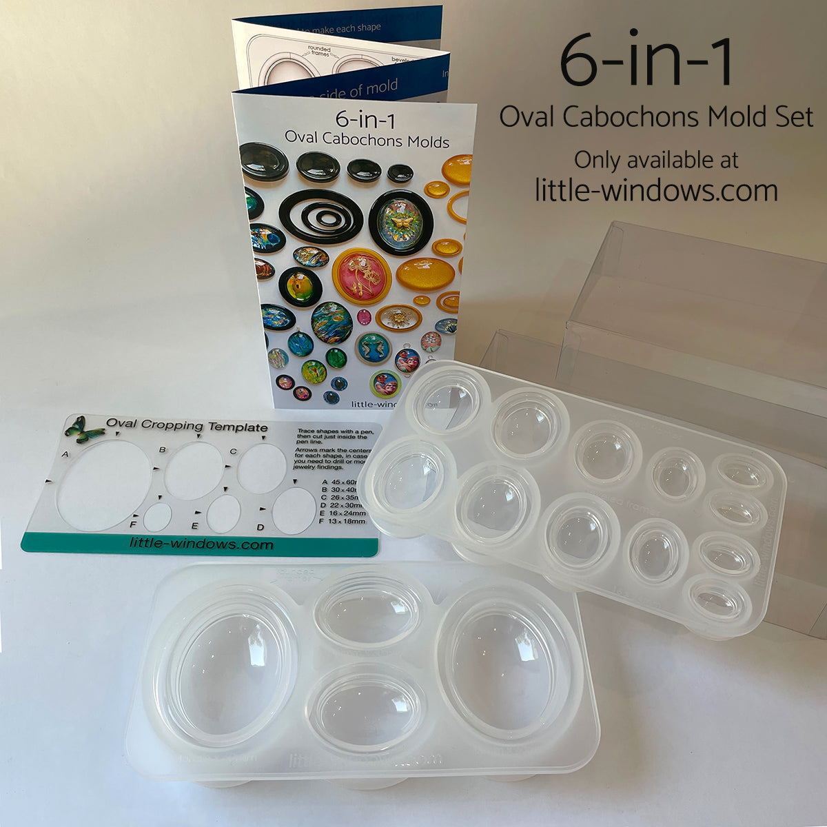 Best Oval Cabochons Molds - Epoxy and UV Resin - 6 sizes, 6 shapes