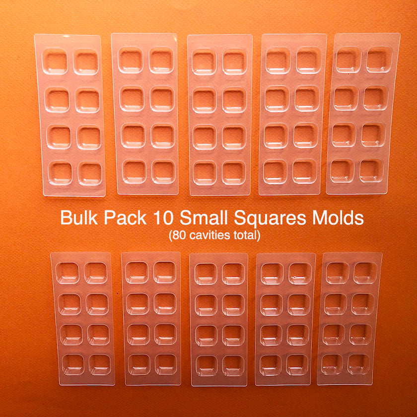 OVERSTOCKED - Small Squares Resin Molds - 10-pack bulk savings