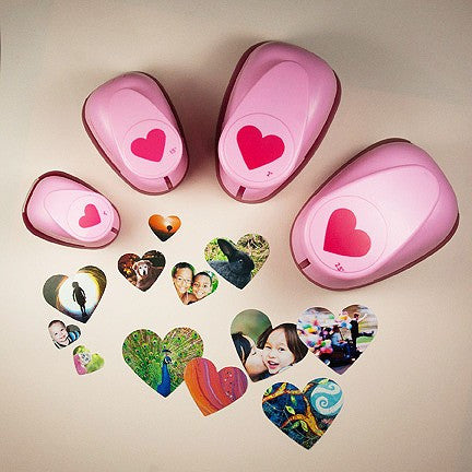 Paper Punch Set - 4 sizes of Hearts for crafts and jewelry making