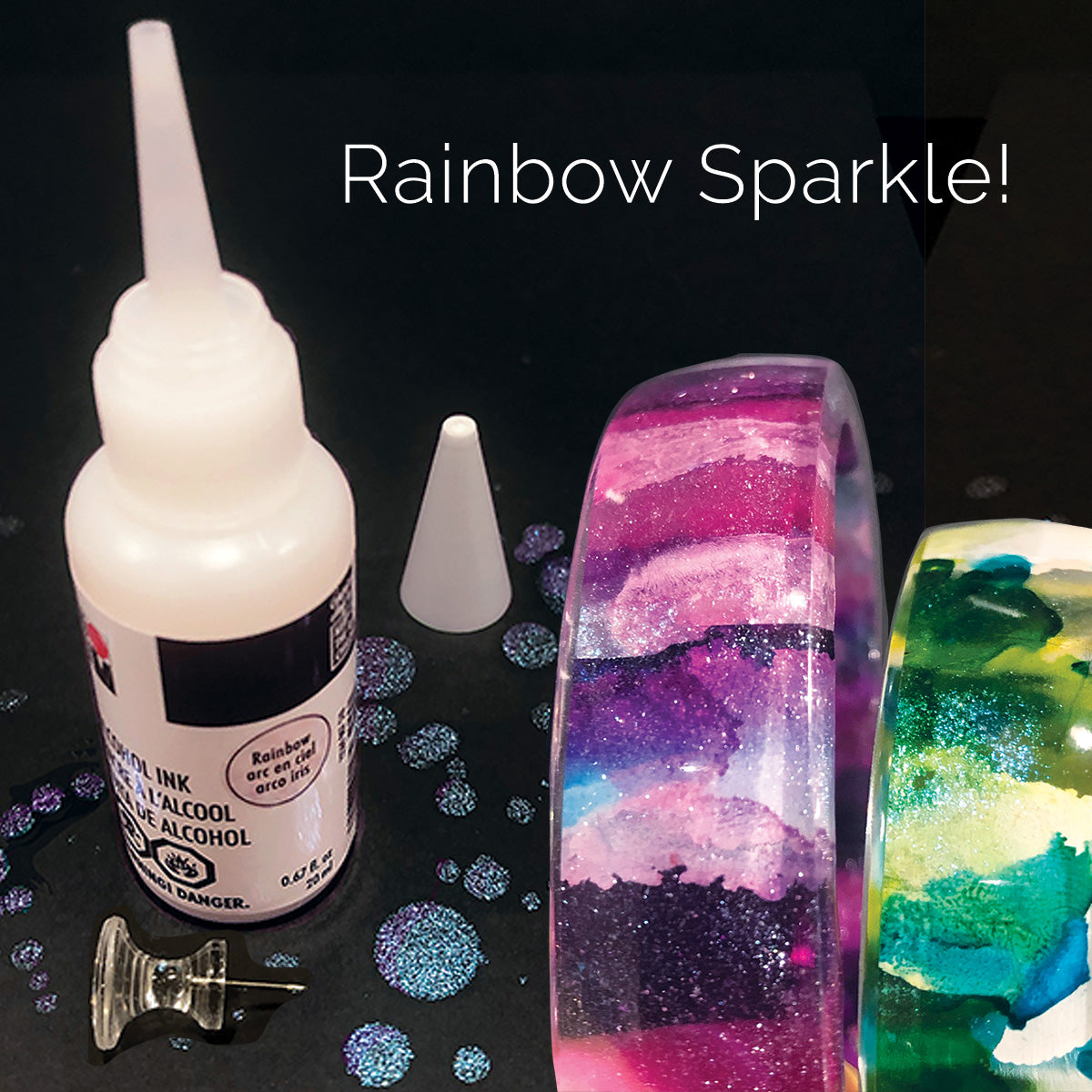 Alcohol Ink - Rainbow Sparkle