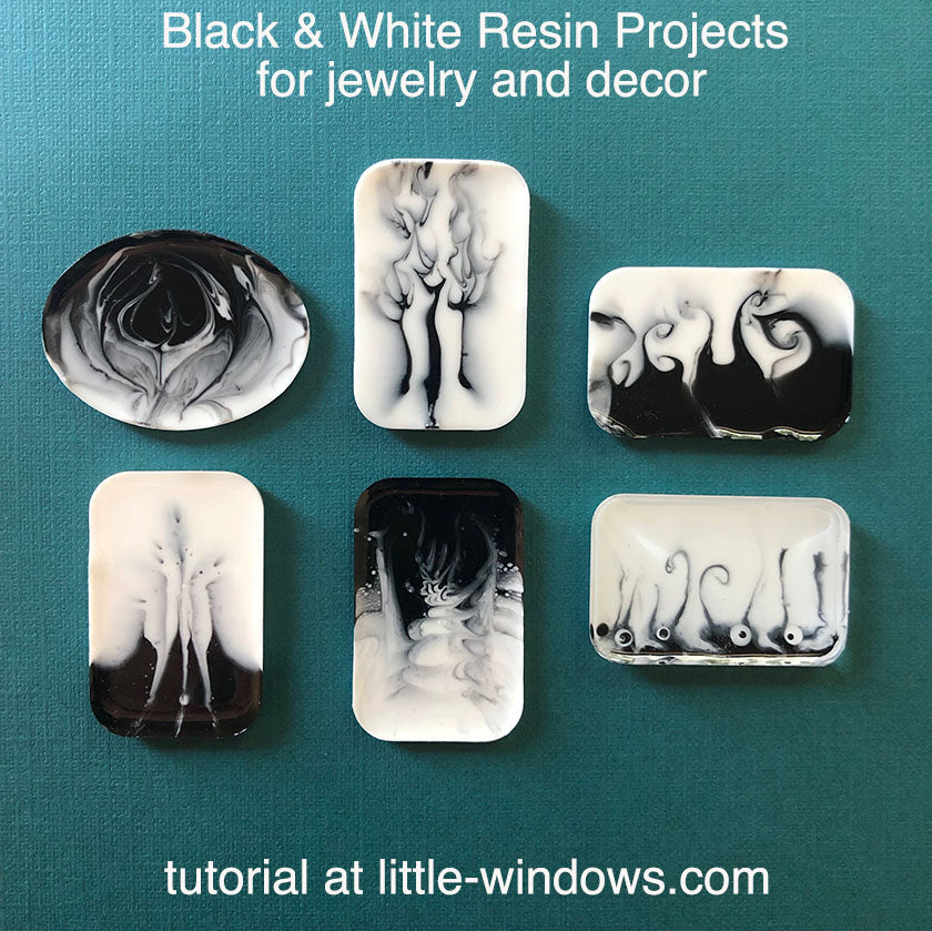 black white resin color