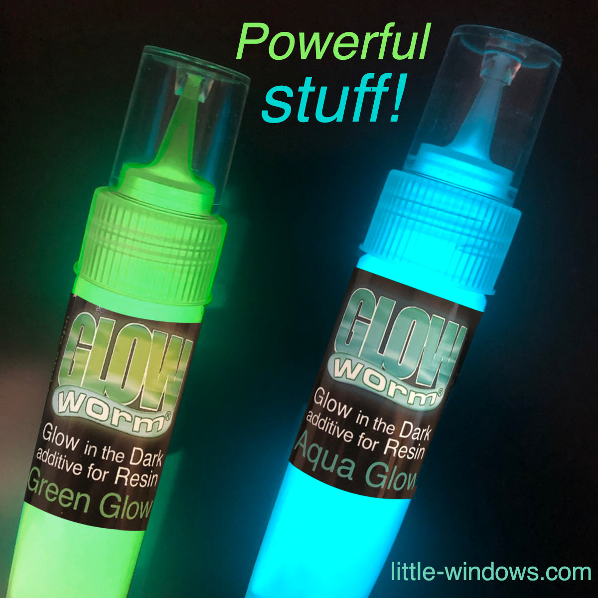 Super Glow In The Dark RESIN Additives - GREEN and AQUA Value Pack Super Glow In The Dark RESIN Additives - GREEN and AQUA Value Pack