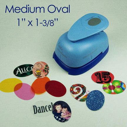 Paper Punch Set - Circle, Square, Oval, and Rectangle (1-1-3/8
