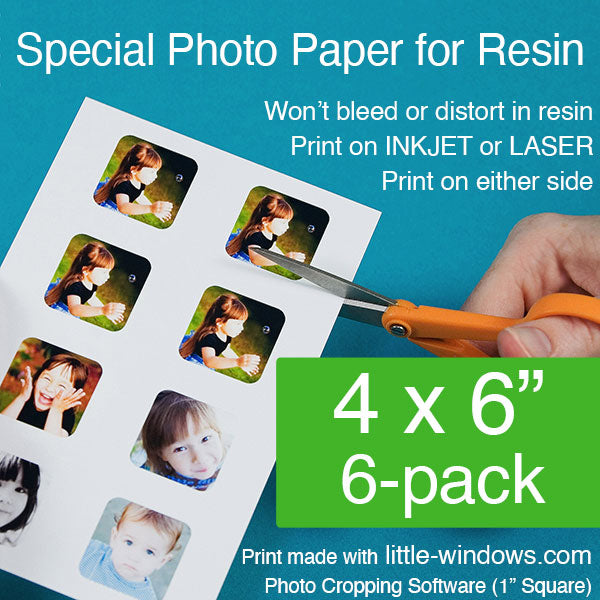 Special Photo Paper for Resin    4x6"  (6-pack)