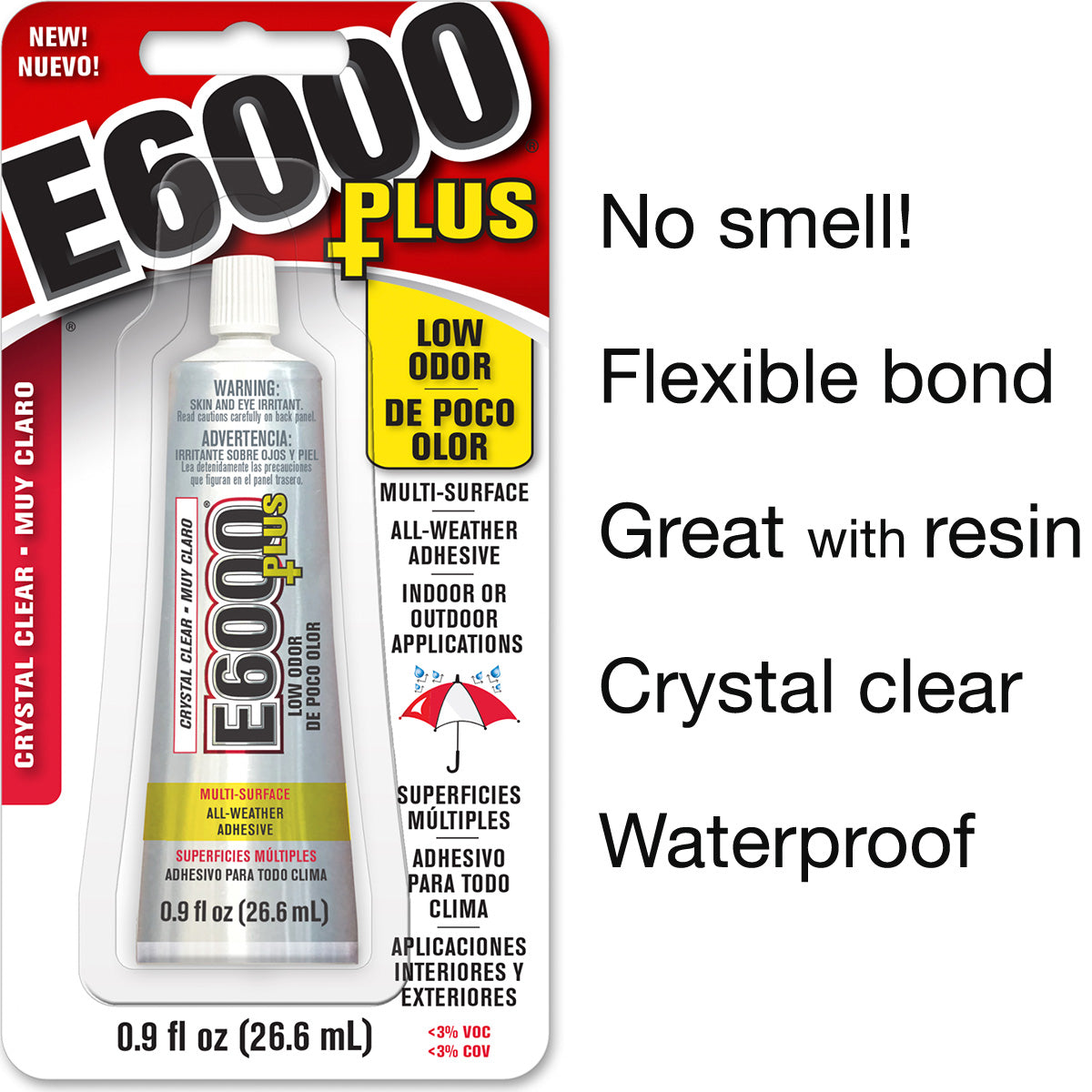 E6000+ Plus - flexible adhesive for Resin Jewelry Making - ODORLESS! –  Little Windows Brilliant Resin and Supplies
