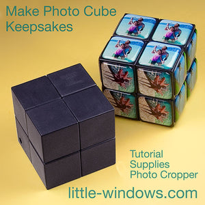 rubiks cube with photos and resin