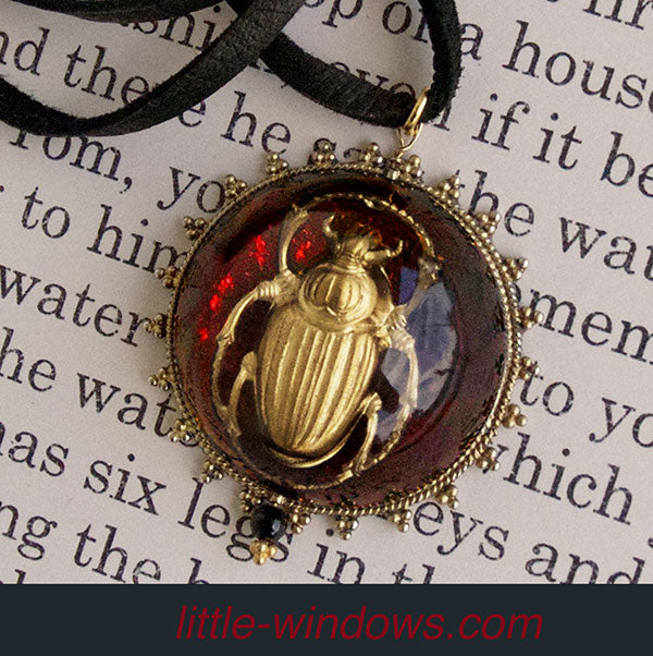 Layered Scarab in Resin Jewelry