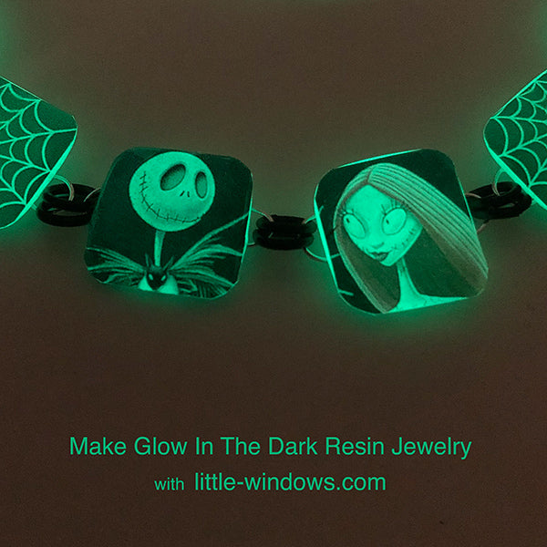Glowing Resin Photo Jewelry - Nightmare Before Christmas