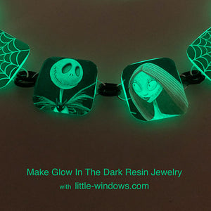 glow in the dark resin jewelry Nightmare Before Christmas