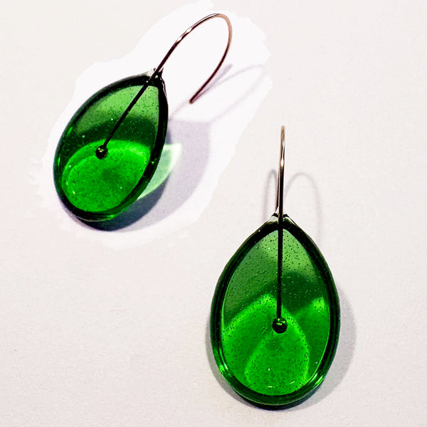 Gorgeous Greens Resin Earrings