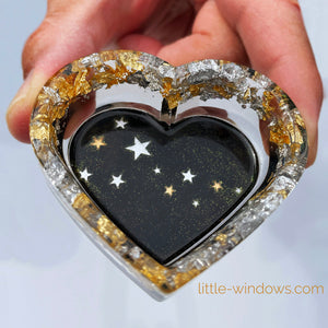 resin how to silver and gold heart trinket dish temporary tattoo metal flake