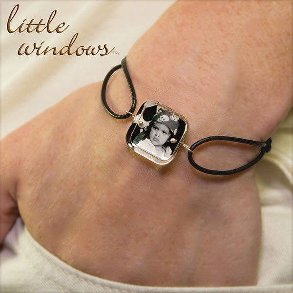Single Cube Cast Resin Photo Bracelet
