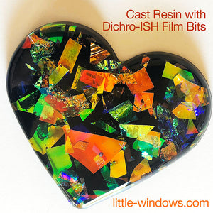 resin casting with dichro for jewelry