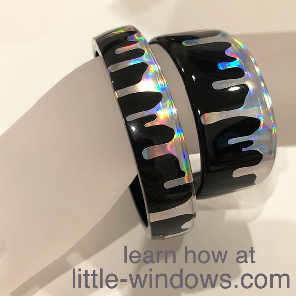 STICKERS in Resin - Bangle and Cuff Bracelets