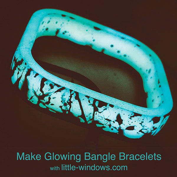 Glow In The Dark Resin Bangle Bracelets