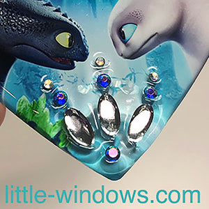 resin and crystals with how to train your dragon images