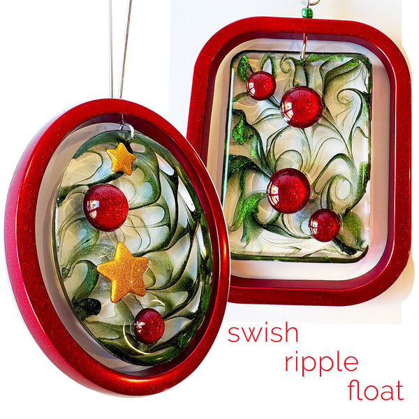 Swish, Ripple, Float Resin Ornaments