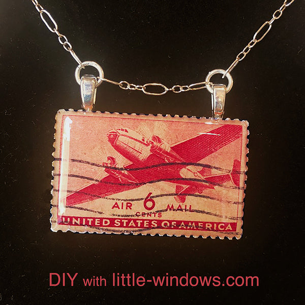 Turn Postage Stamps into Jewelry