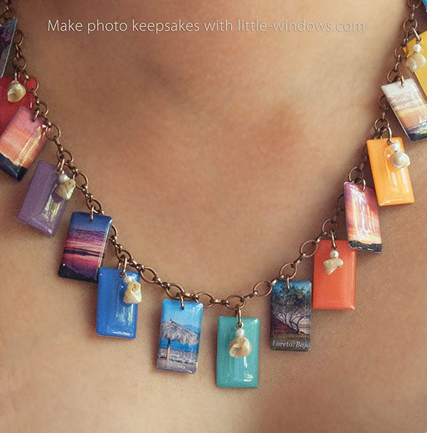Pics 'n' Paint Chips Resin Photo Necklace