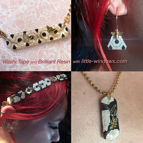 resin project idea with washi tape