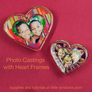 resin project ideas with photo heart keepsakes