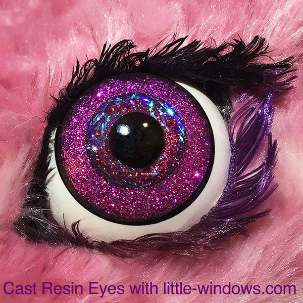 Glittery Resin Eyes for Jewelry, Costumes, and Stuffies