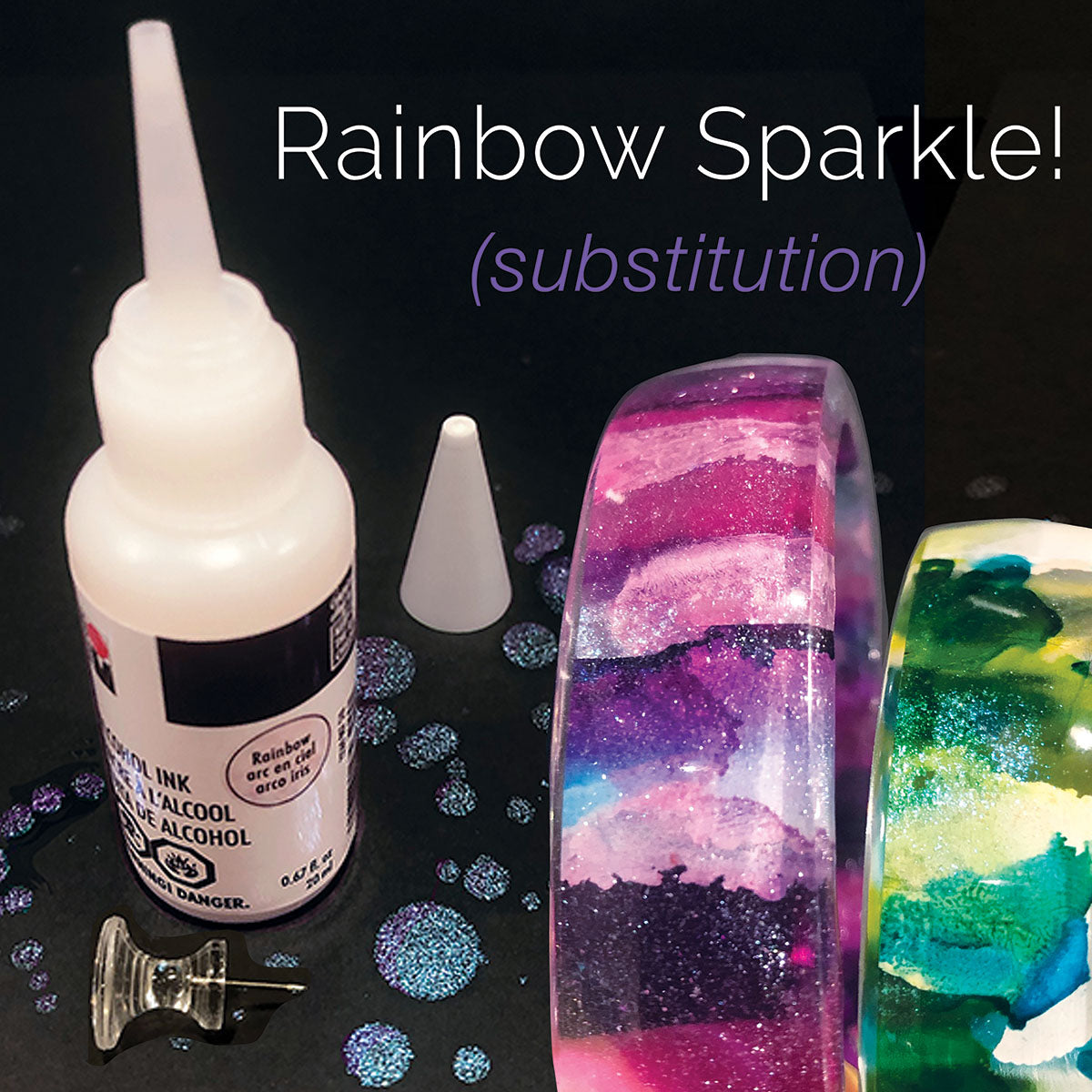 marabu rainbow sparkle alcohol ink