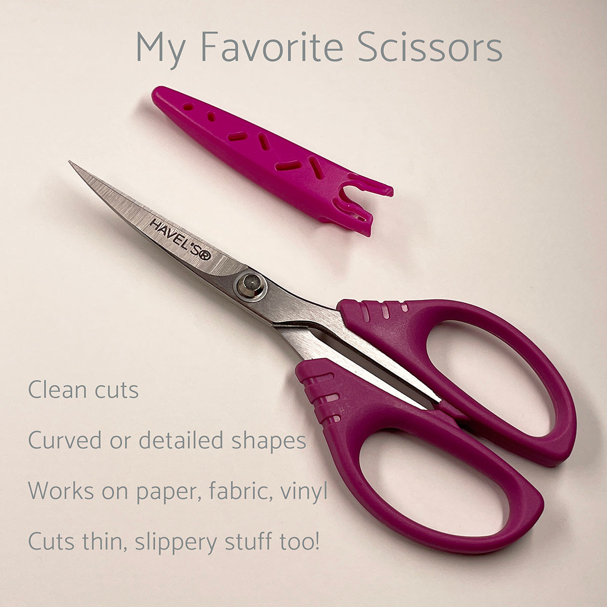 Curved Scissors for clean cuts on papers, fabric, films, vinyl, foil ...