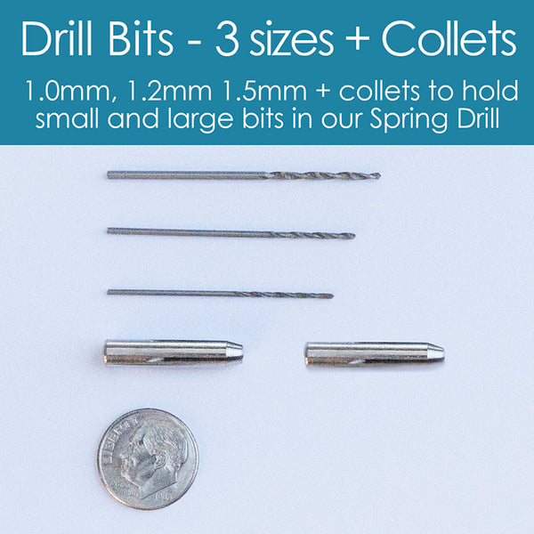 Replacement Drill Bits 3 Sizes + Collets Little Windows Brilliant Resin and Supplies