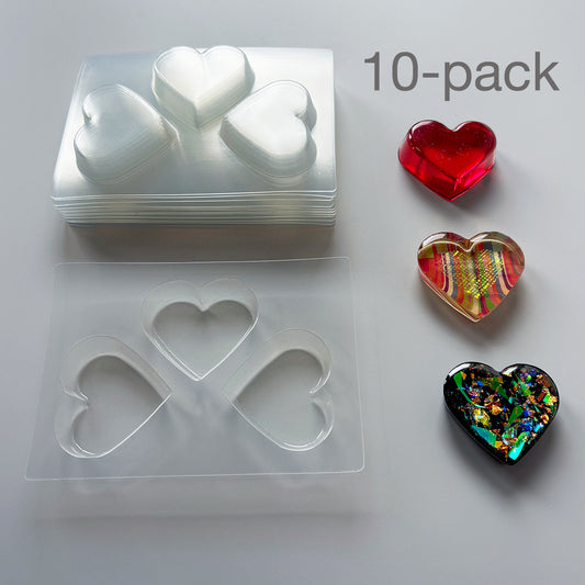 resin molds heart shaped 1-1/2"