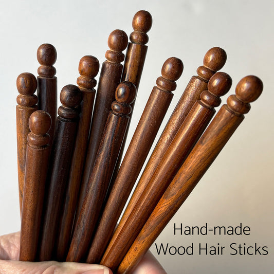 Handmade wooden hair sticks 