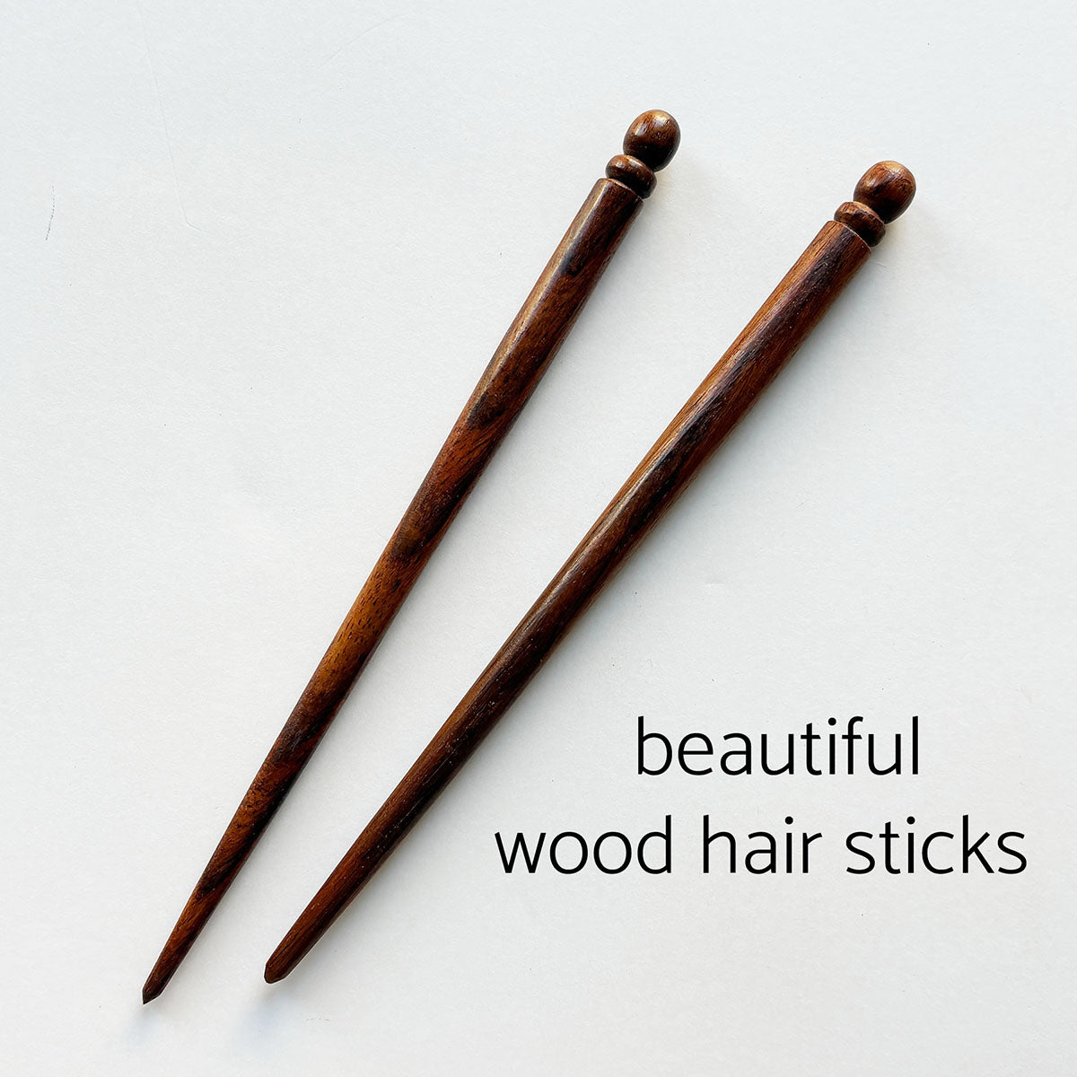 Handmade wooden hair sticks 
