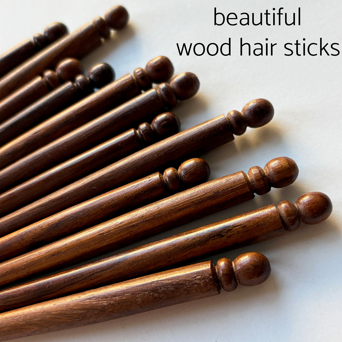 Handmade wooden hair sticks 