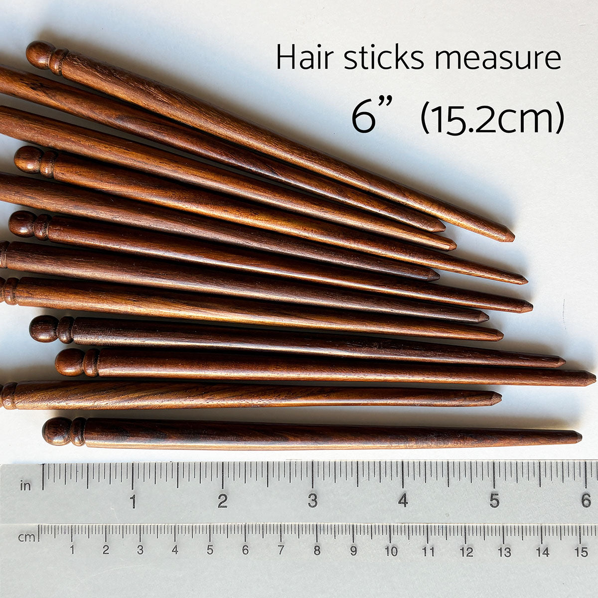 Handmade wooden hair sticks 