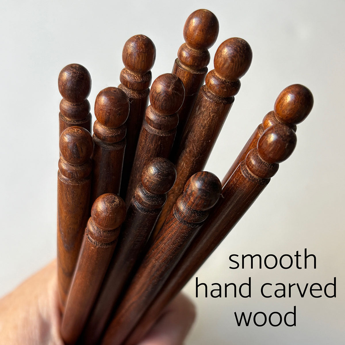 Handmade wooden hair sticks 