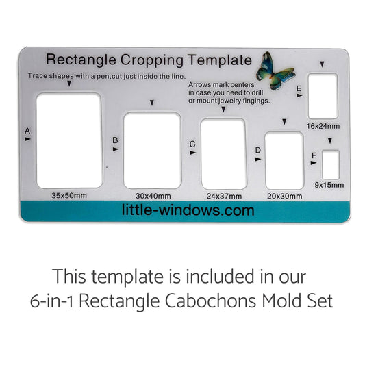 Cropping Template for Rectangle Cab Resin Molds Set