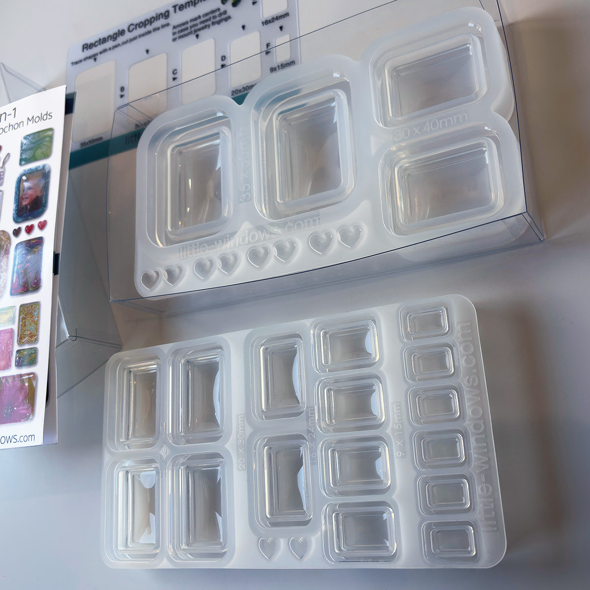 resin molds rectangle cabochons with frames for jewelry making