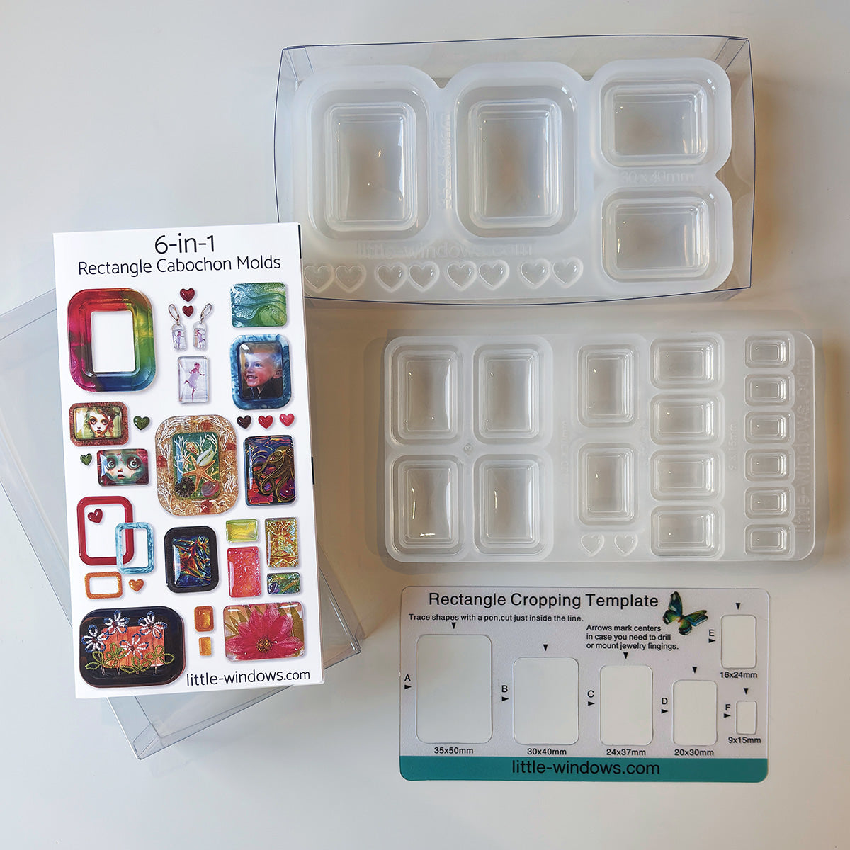 resin molds rectangle cabochons with frames for jewelry making