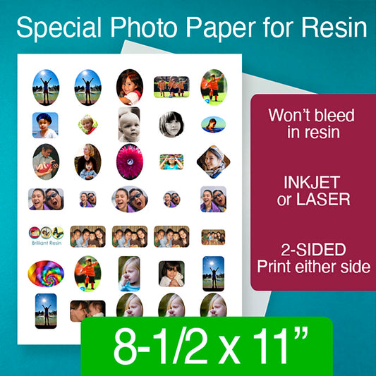 Special Photo Paper for Resin  8-1/2 x 11"