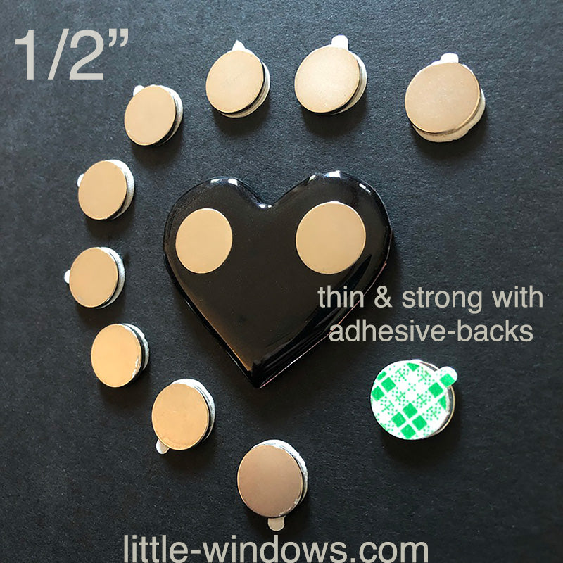 Adhesive-Back Magnets 1/2" Thin - Value Pack (10)