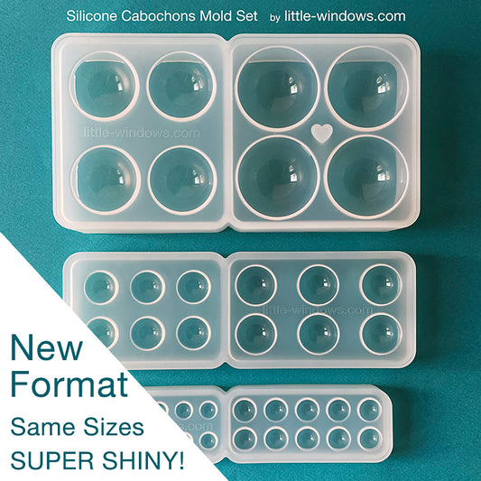 Small Silicone Resin Mold Set with cropping template (stencil)