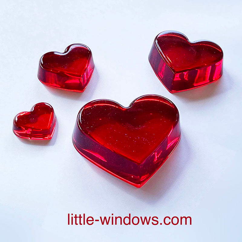 BEST Resin Heart Molds - quality silicone, cast 3 ways, in 4 sizes – Little  Windows Brilliant Resin and Supplies