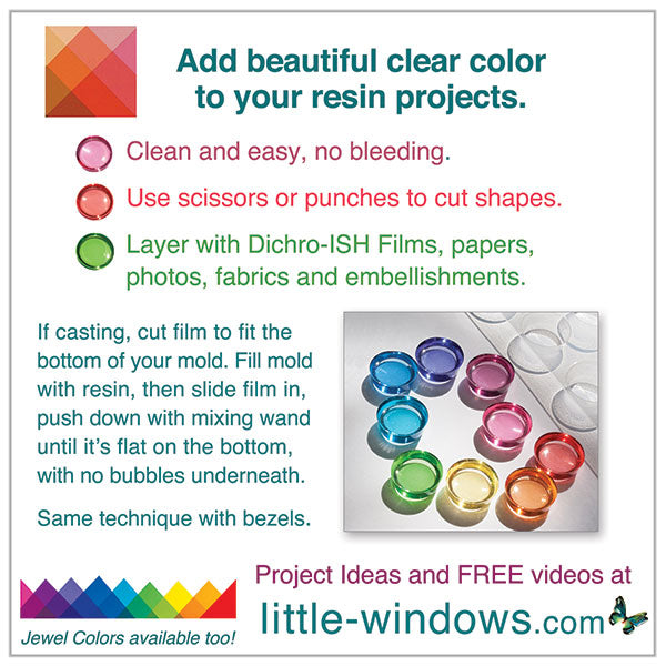 Resin Color Film - Transparent Jewels – Little Windows Brilliant Resin and  Supplies