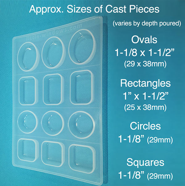 Small Silicone Resin Mold Set with cropping template for Resin Jewelry –  Little Windows Brilliant Resin and Supplies