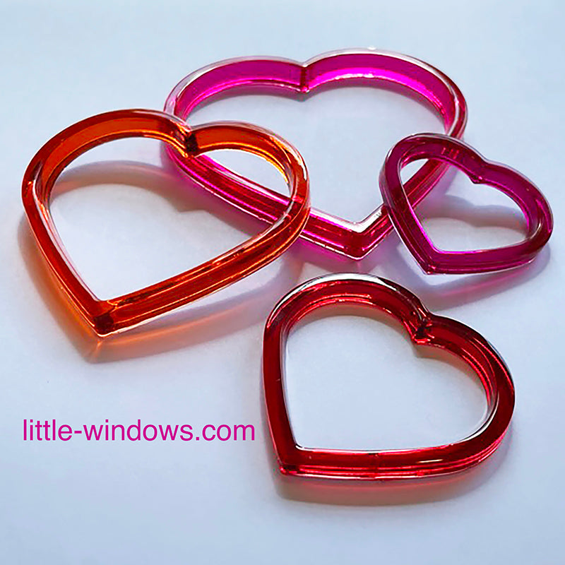 Heart Silicone Resin Mold Large ,medium, Small or Xsmall 