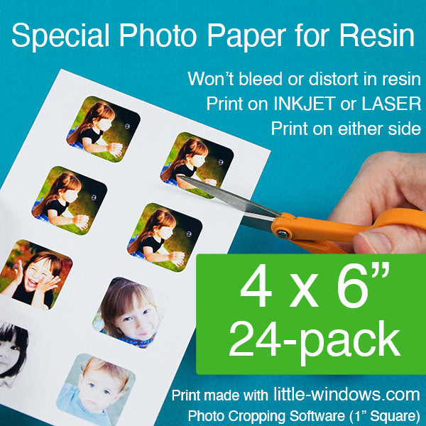 Special Photo Paper for Resin 4x6"  (24-pack)